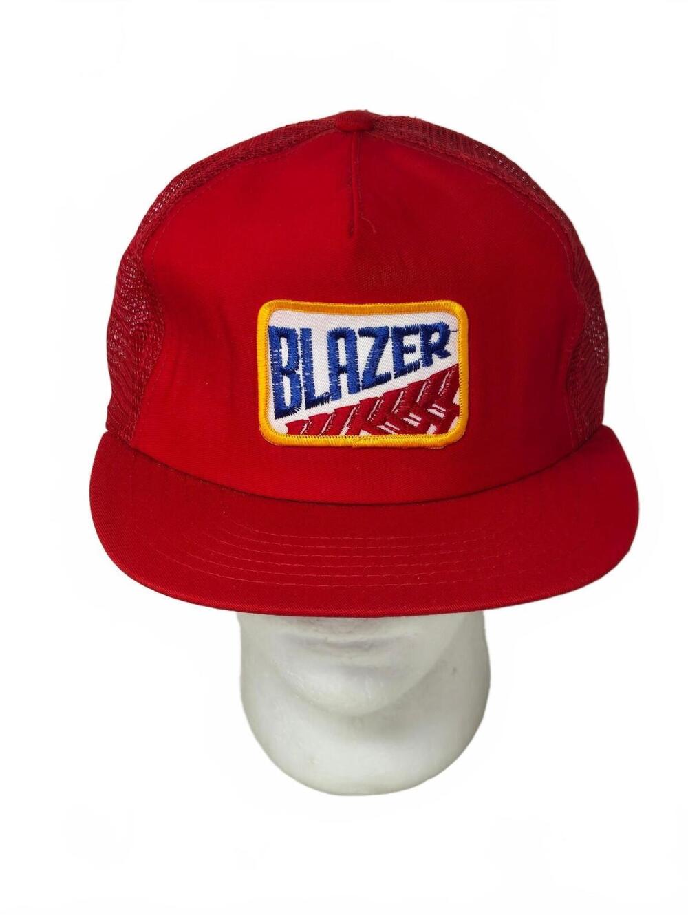 Vintage Chevy Blazer 4x4 Patch Hat Snapback Mesh 1970's USA Made Red